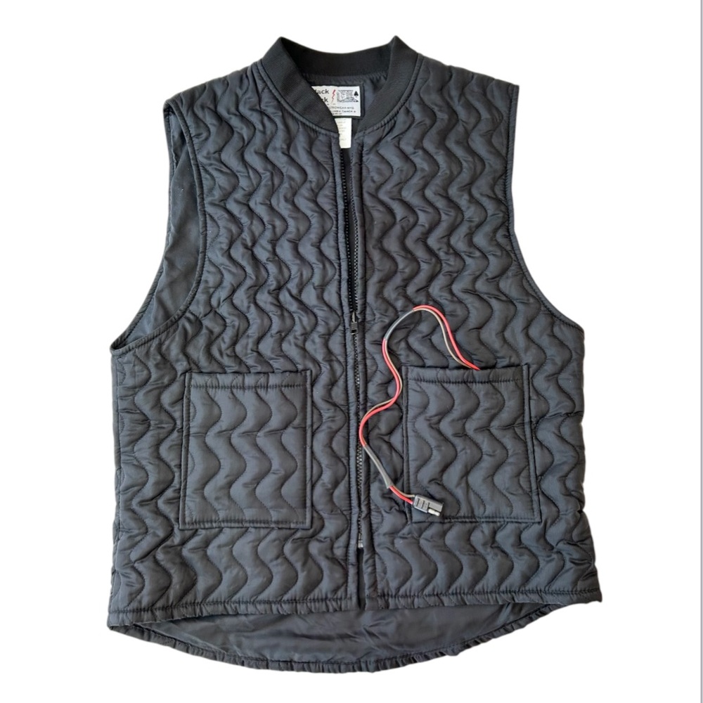 Black Jack Heated Vest Black Quilted Vest with Pockets
